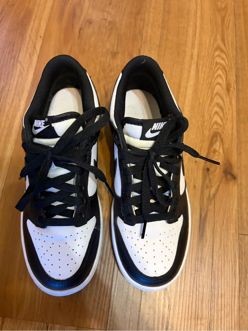 Nike Black and White Low Top Panda Sneakers